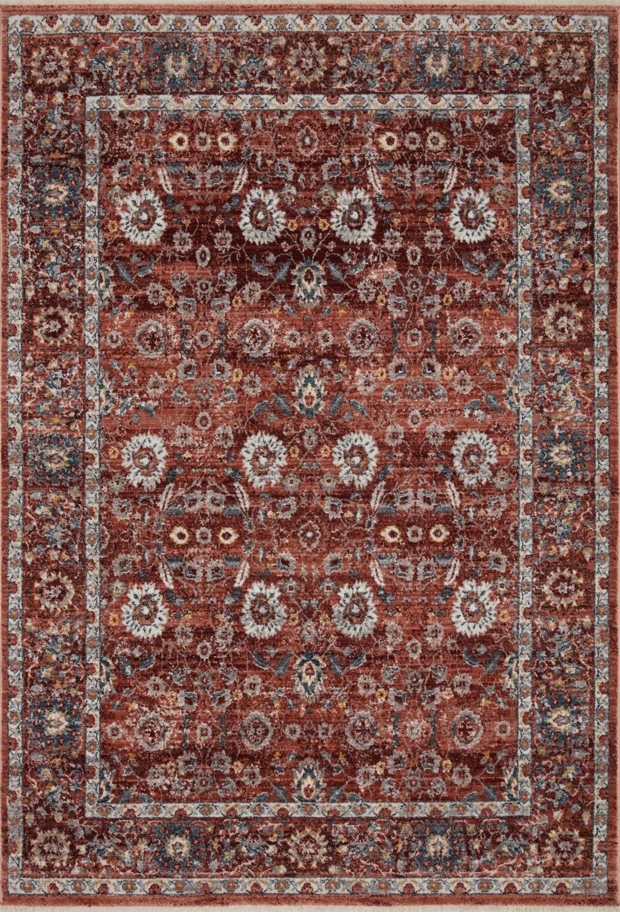 Samra SAM-07 Brick / Multi Area Rug by Loloi
