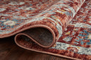 Samra SAM 07 brick multi area rug with warm tones and colorful accents, durable modern polypropylene rug