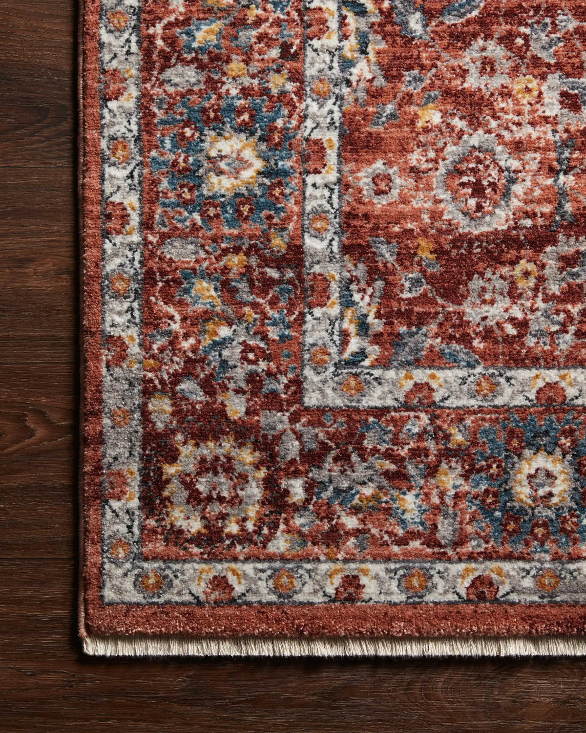 Samra SAM-07 Brick / Multi Area Rug by Loloi