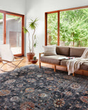 Samra SAM 08 charcoal multi area rug with layered color detailing, modern statement polypropylene rug