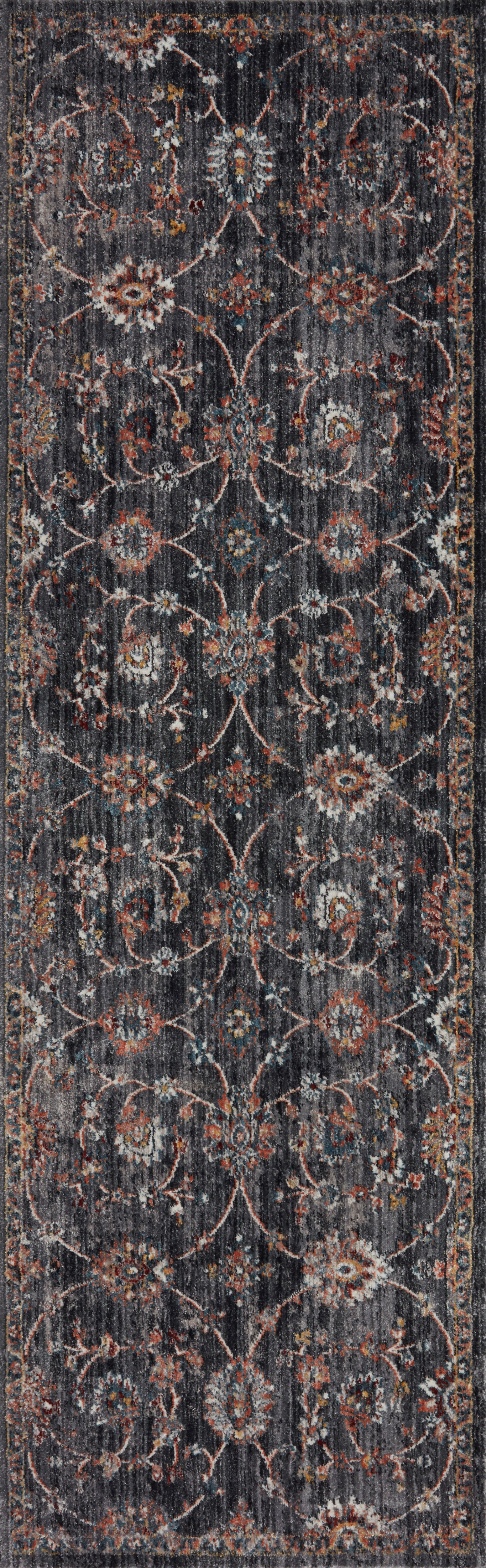 Samra SAM 08 charcoal multi area rug with layered color detailing, modern statement polypropylene rug