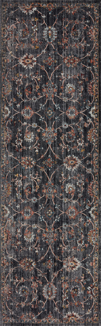 Samra SAM 08 charcoal multi area rug with layered color detailing, modern statement polypropylene rug