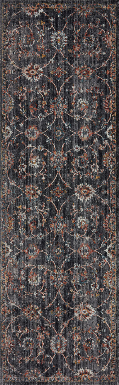 Samra SAM 08 charcoal multi area rug with layered color detailing, modern statement polypropylene rug