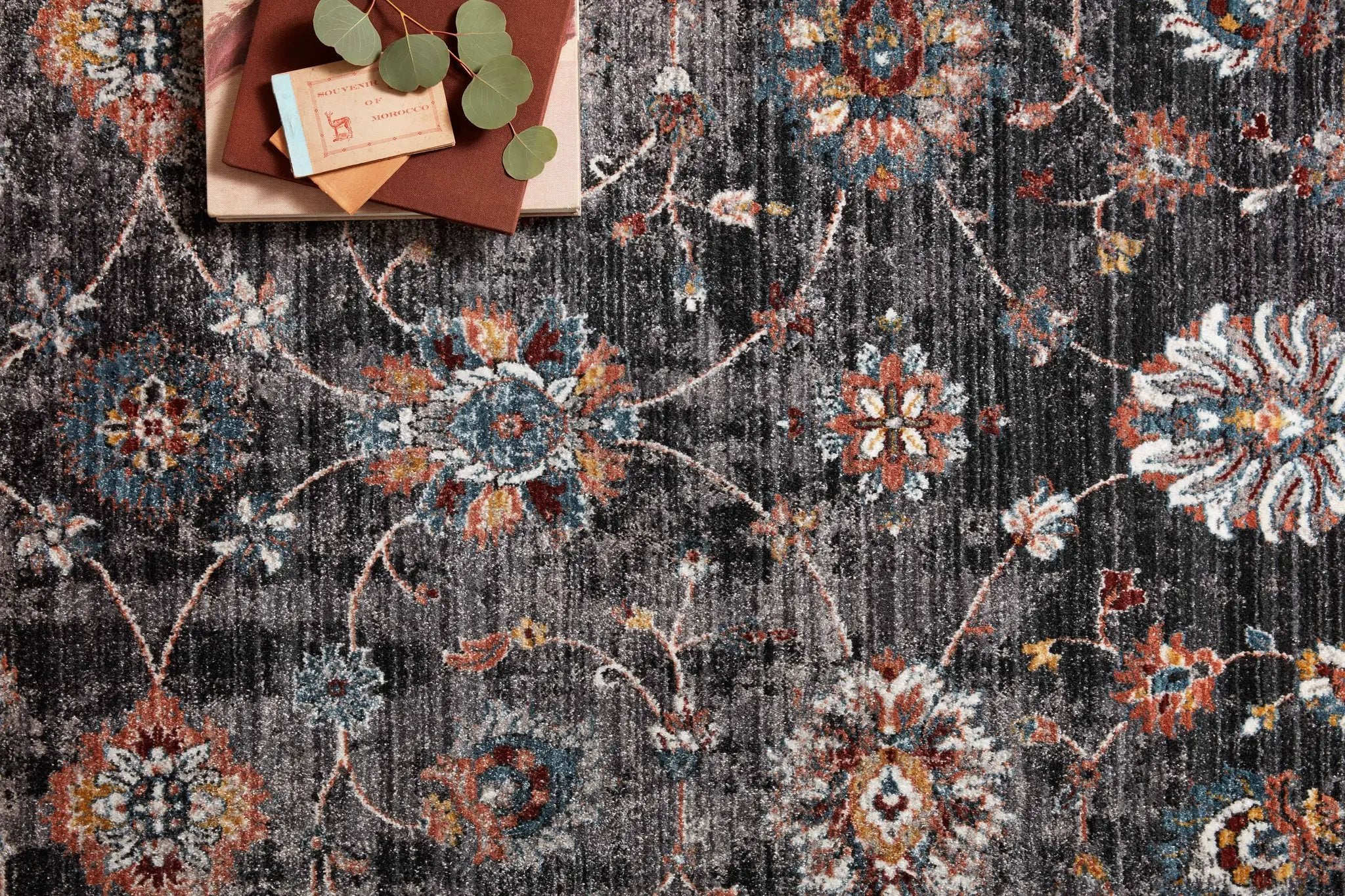 Samra SAM-08 Charcoal / Multi Area Rug by Loloi