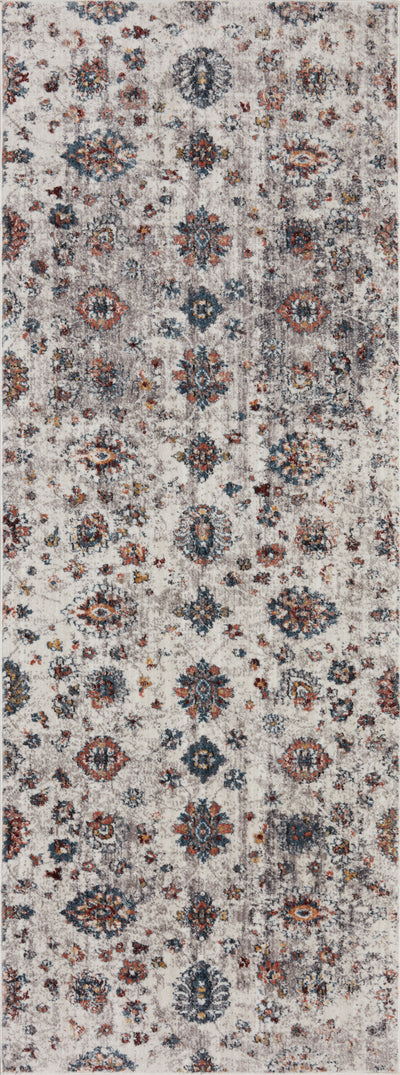 Samra SAM 08 ivory multi area rug with soft neutral base and colorful accents, contemporary polypropylene rug