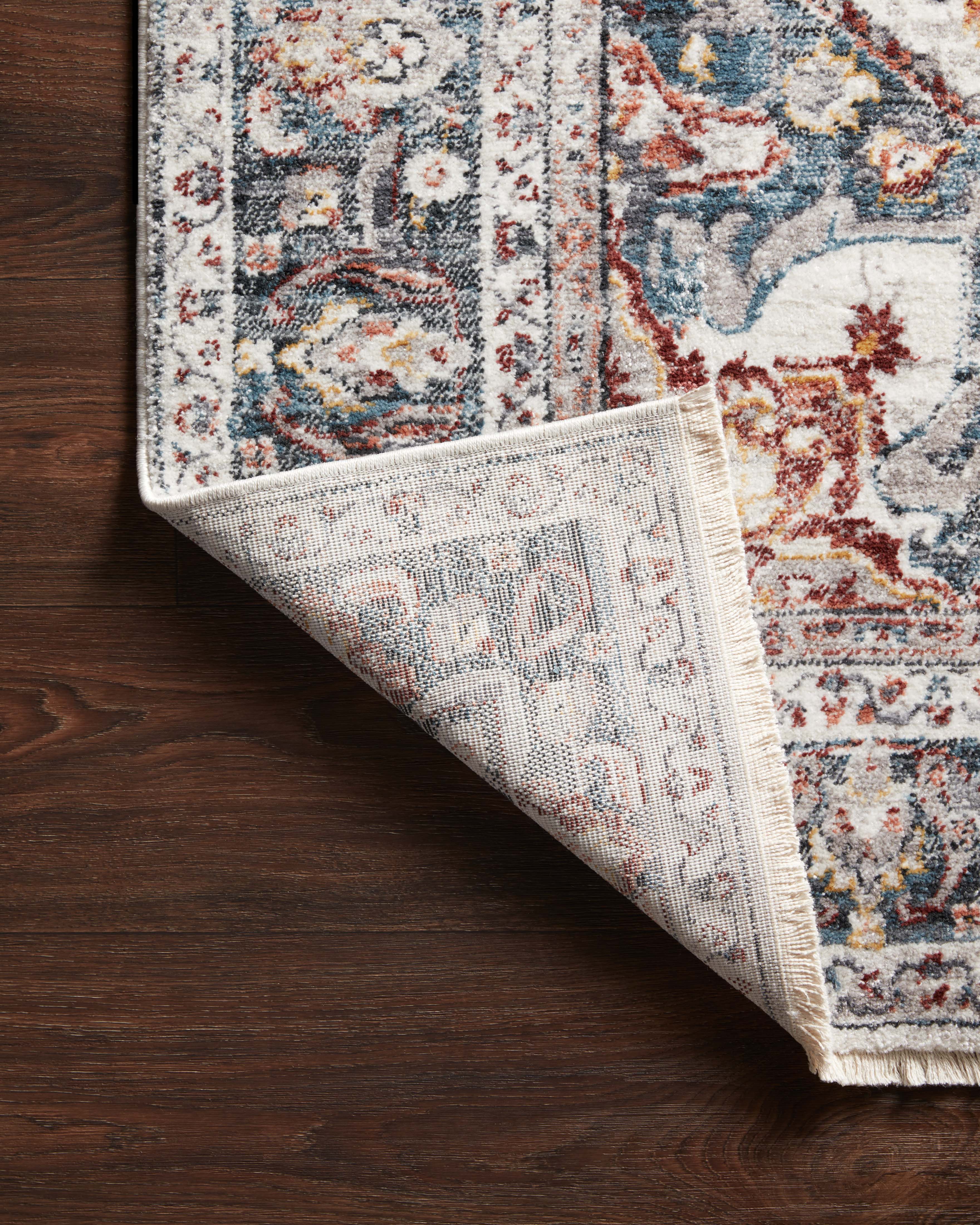 Samra SAM 09 ivory denim area rug with clean modern design, Turkish polypropylene rug for living spaces