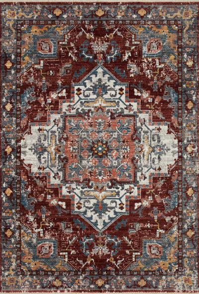 Samra SAM 10 brick grey area rug with balanced warm and neutral tones, modern polypropylene area rug