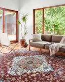 Samra SAM 10 brick grey area rug with balanced warm and neutral tones, modern polypropylene area rug
