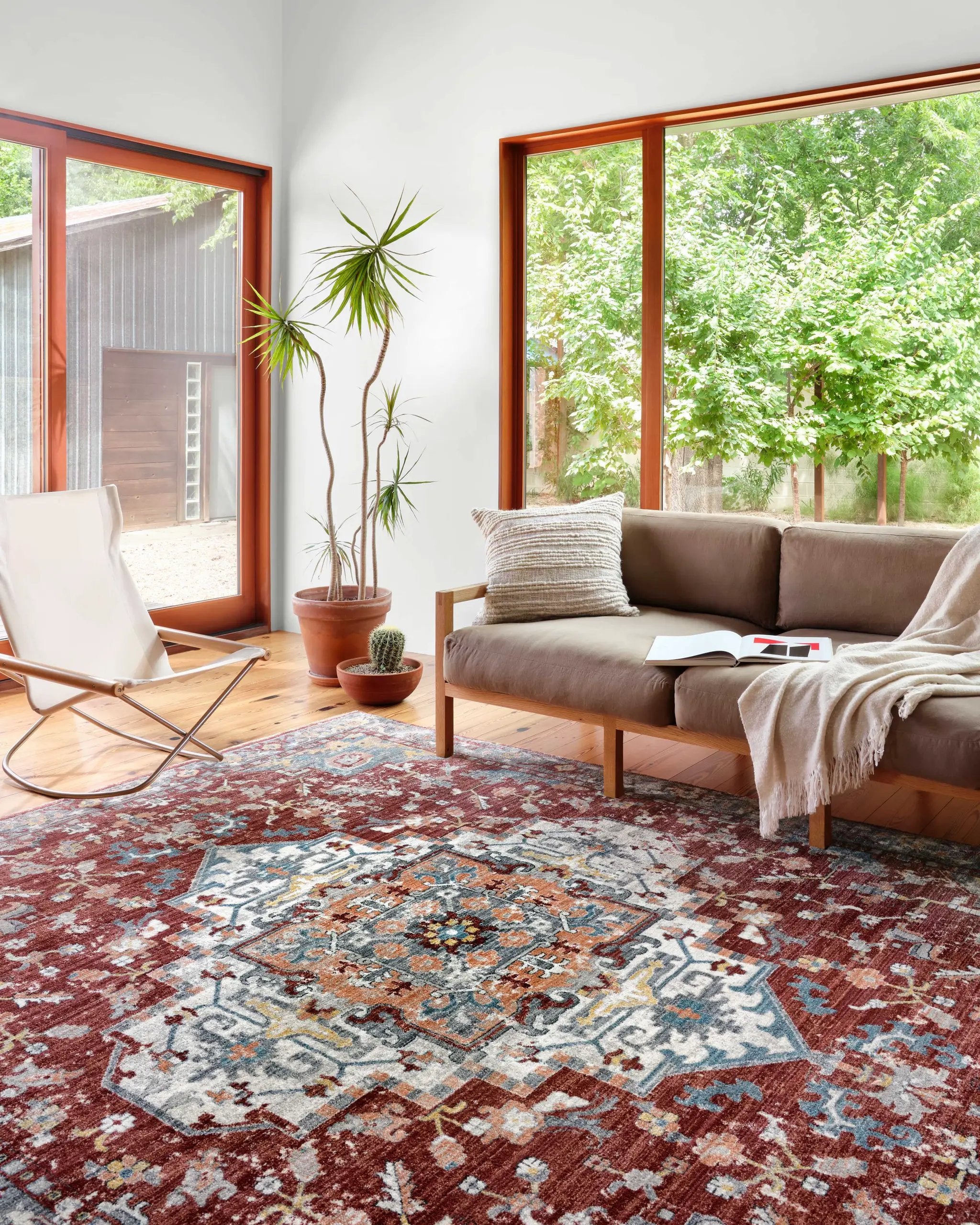 Samra SAM-10 Brick / Grey Area Rug by Loloi