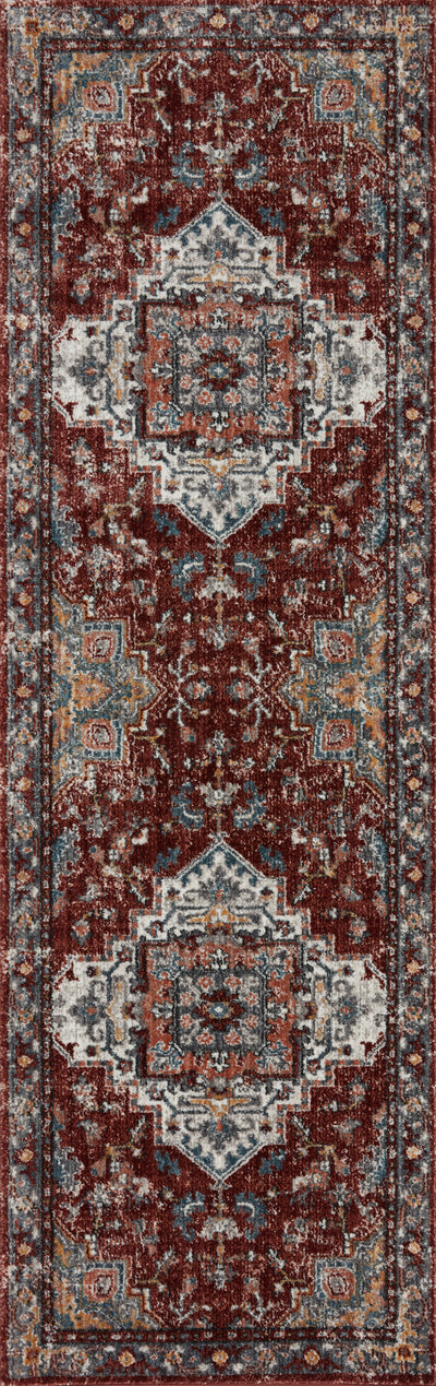 Samra SAM 10 brick grey area rug with balanced warm and neutral tones, modern polypropylene area rug