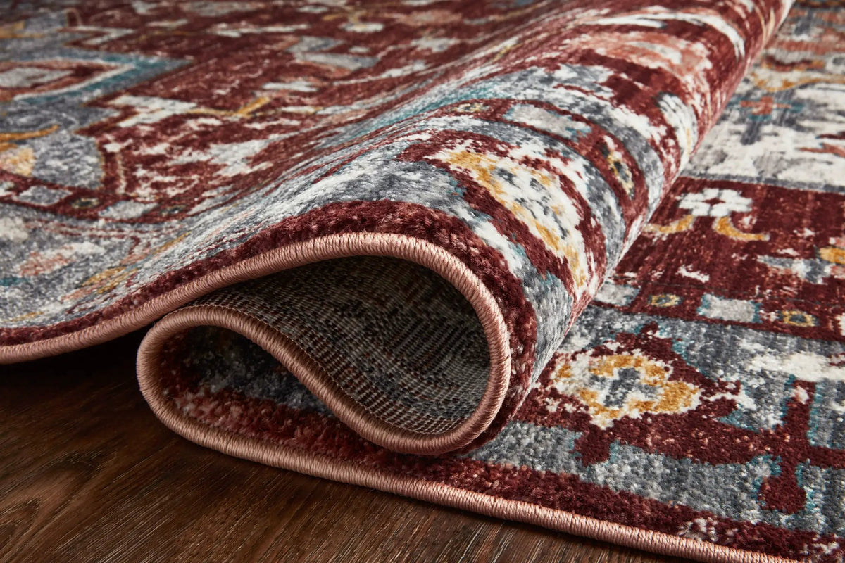 Samra SAM-10 Brick / Grey Area Rug by Loloi