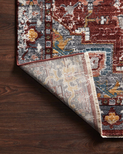 Samra SAM 10 brick grey area rug with balanced warm and neutral tones, modern polypropylene area rug