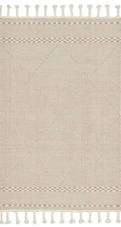 Sawyer SAW-03 Sand Area Rug with neutral tones and graphic pattern
