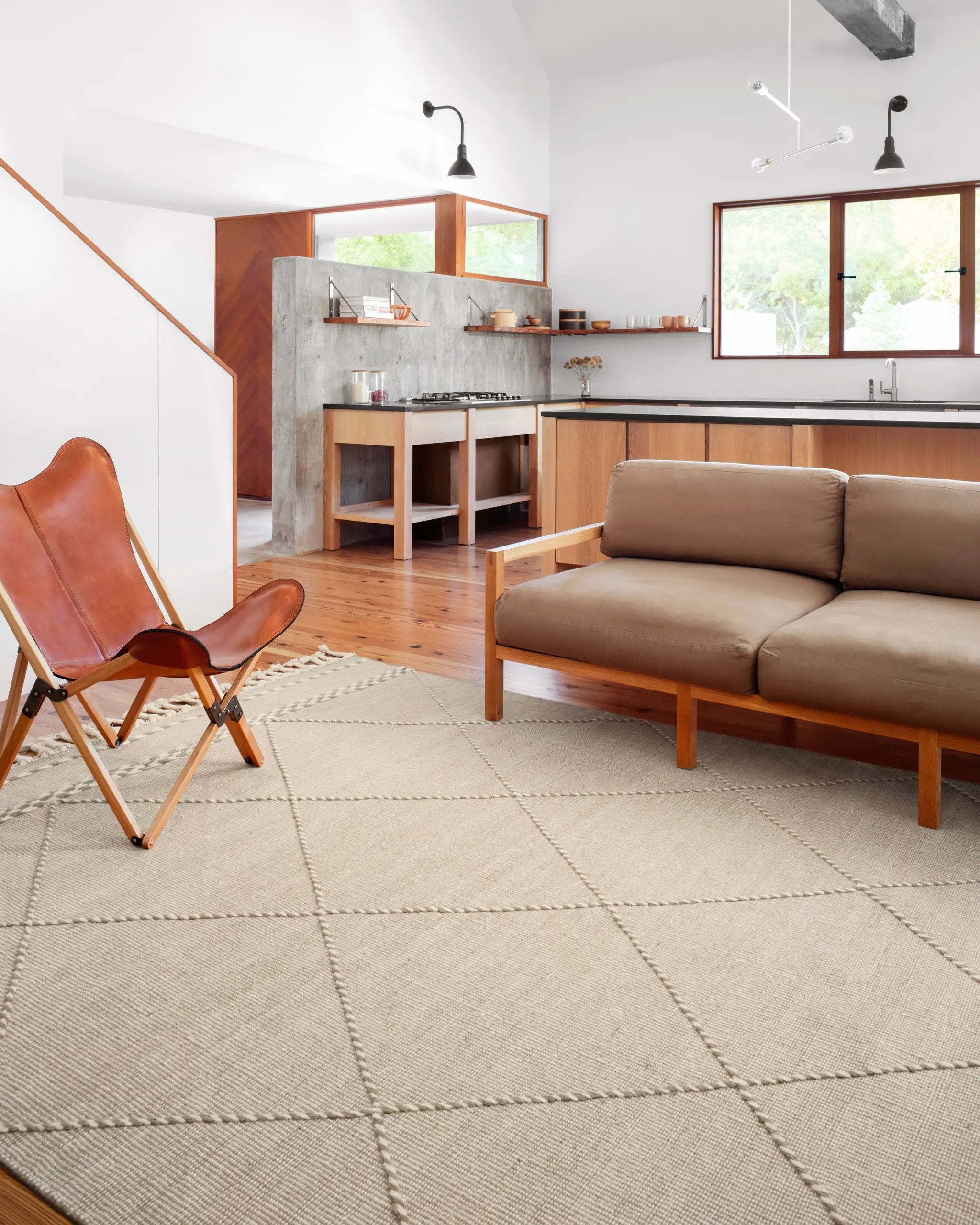 Sawyer SAW-03 Sand Area Rug with neutral tones and graphic pattern