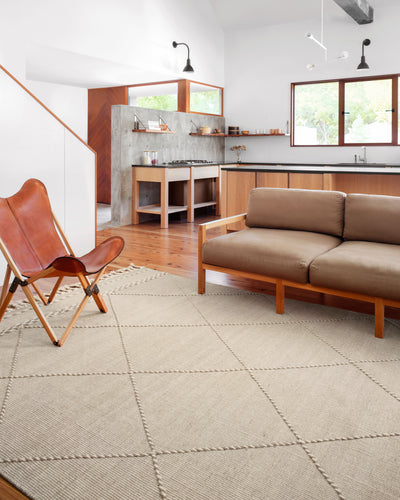 Sawyer SAW-03 Sand Area Rug with neutral tones and graphic pattern