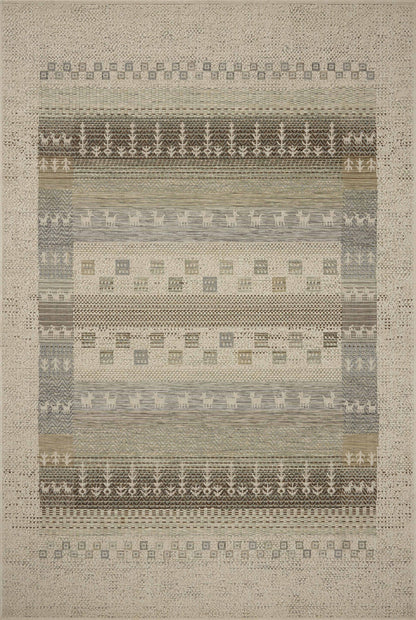A power-loomed polypropylene area rug with refined ivory and earthy tones, the Saylor SAY-05 Ivory / Earth Area Rug adds character to any room