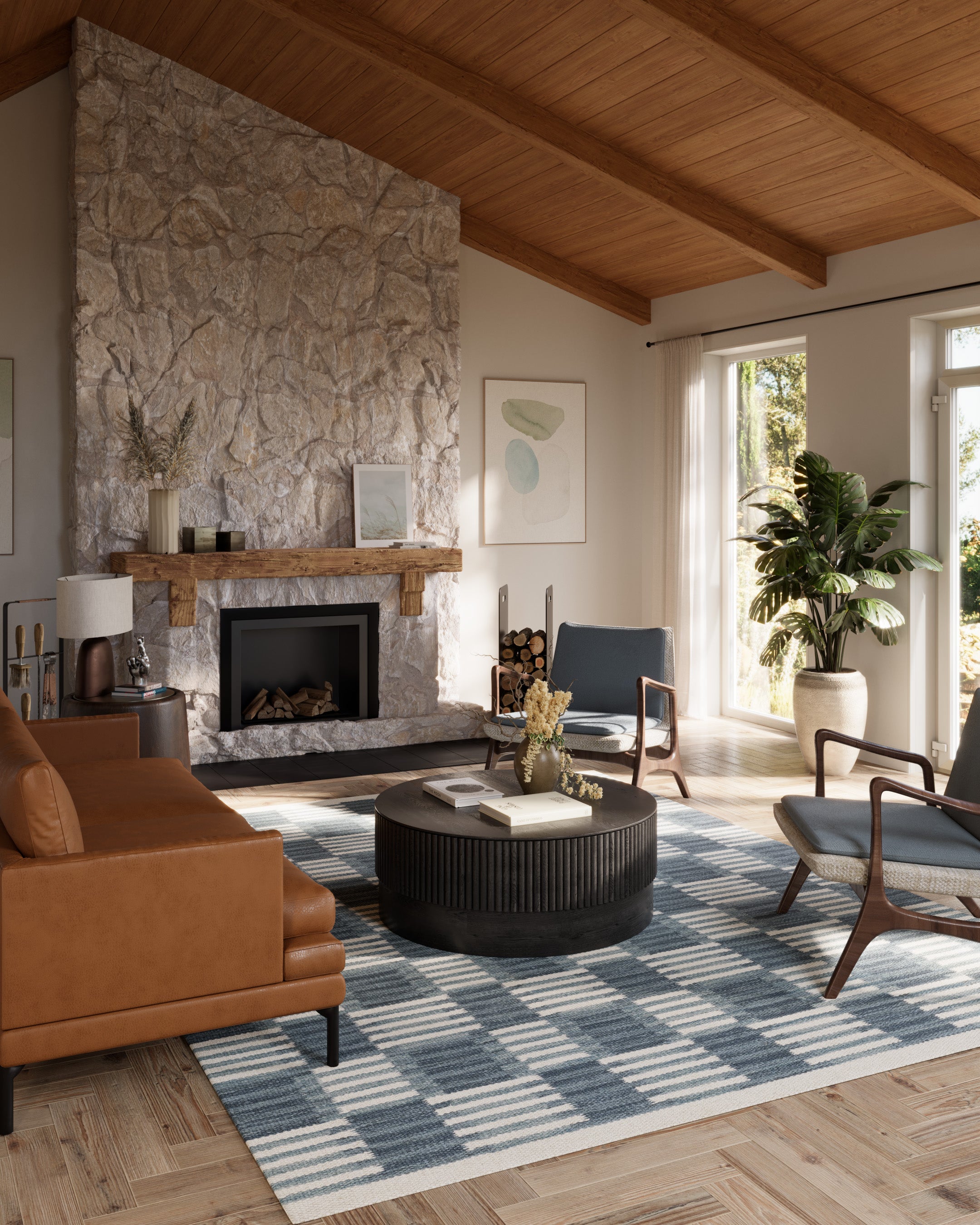 Momeni Scandi SCN-3 Blue Hand Woven Area Rug
