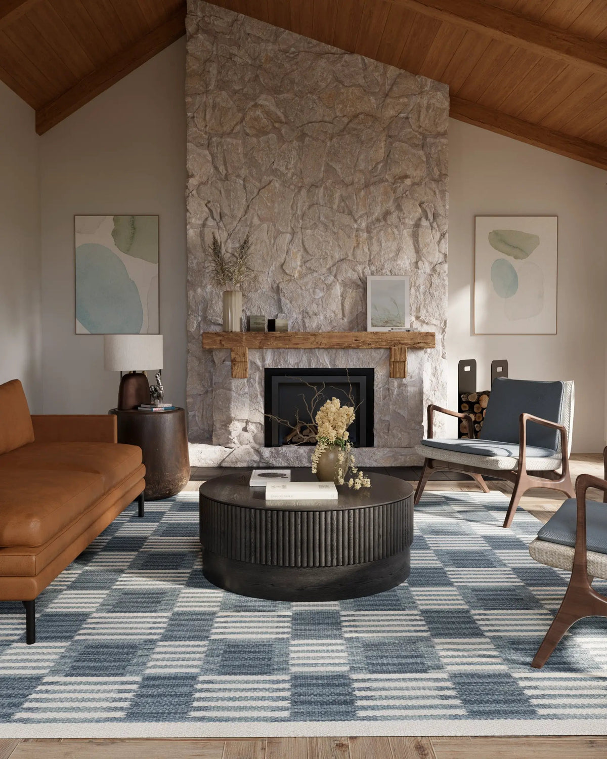 Scandi SCN-3 Blue Area Rug by Momeni