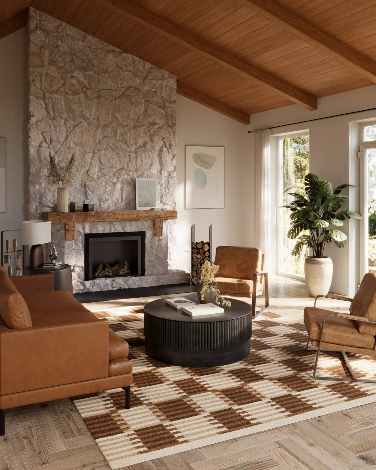 Scandi SCN-3 Brown Area Rug by Momeni