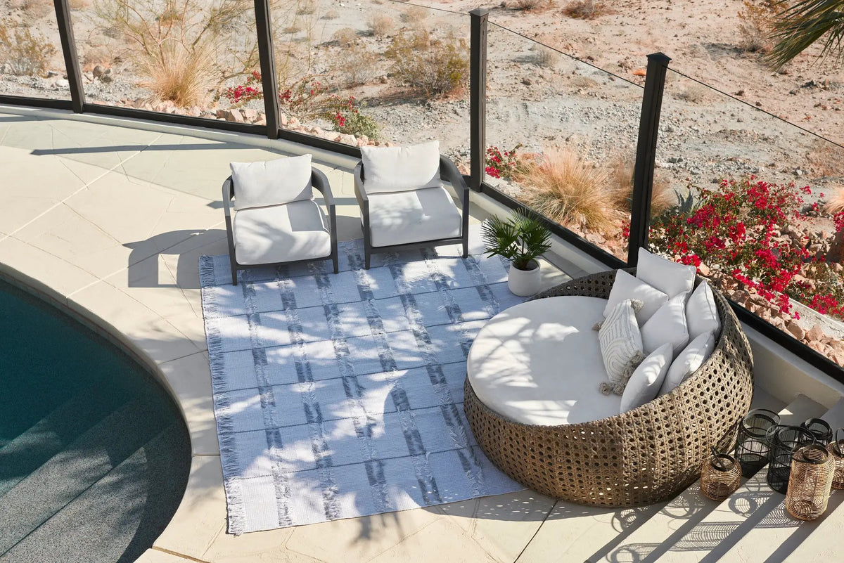 Serena SRN-1 Blue Area Rug by Momeni