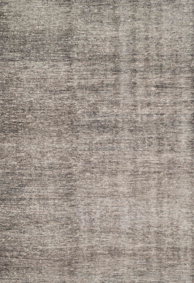 Serena SG-01 Charcoal hand-knotted area rug in tonal charcoal with subtle sheen