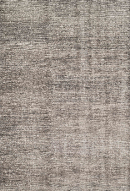 Serena SG-01 Charcoal hand-knotted area rug in tonal charcoal with subtle sheen