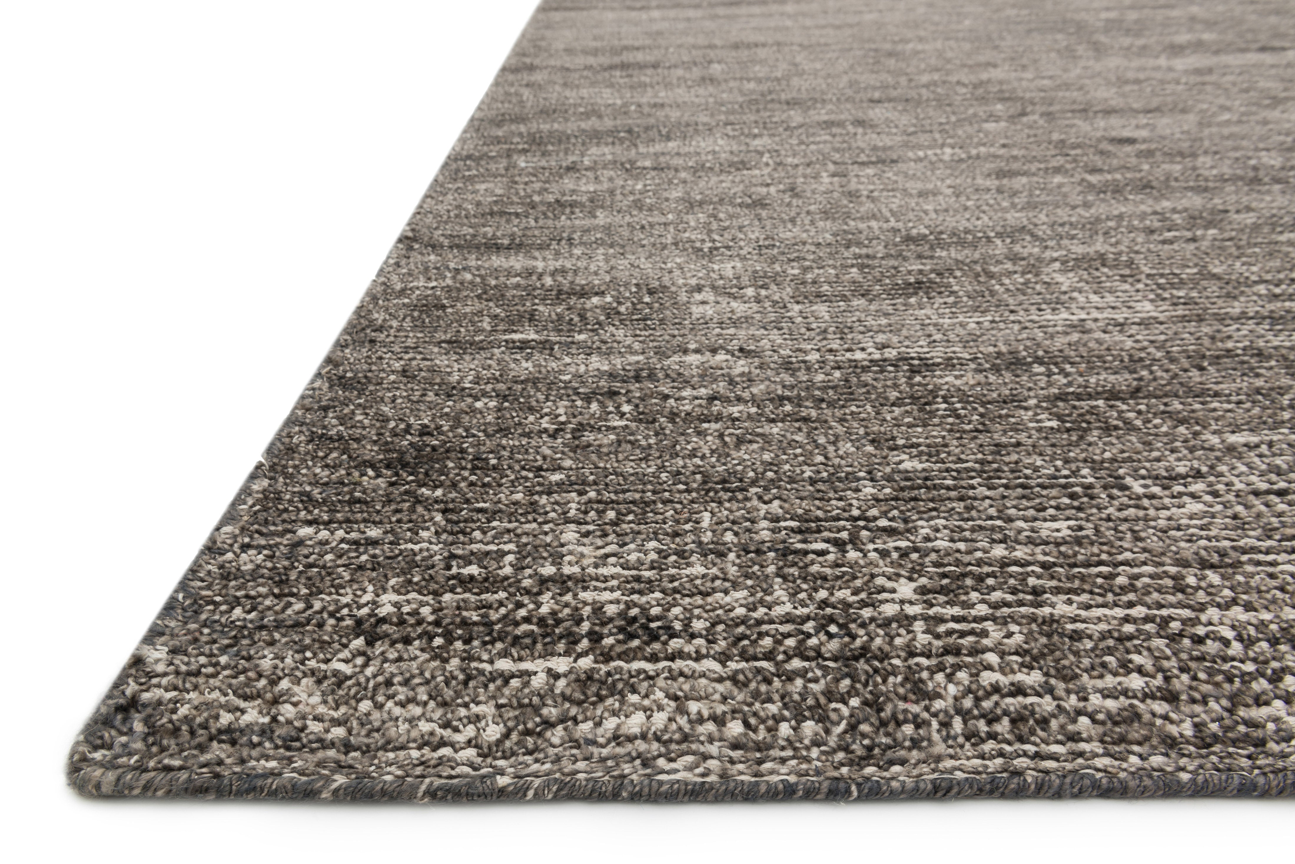 Serena SG-01 Charcoal hand-knotted area rug in tonal charcoal with subtle sheen