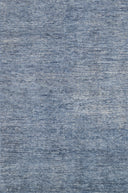 Serena SG-01 Denim hand-knotted blue area rug with tonal variegation and soft sheen
