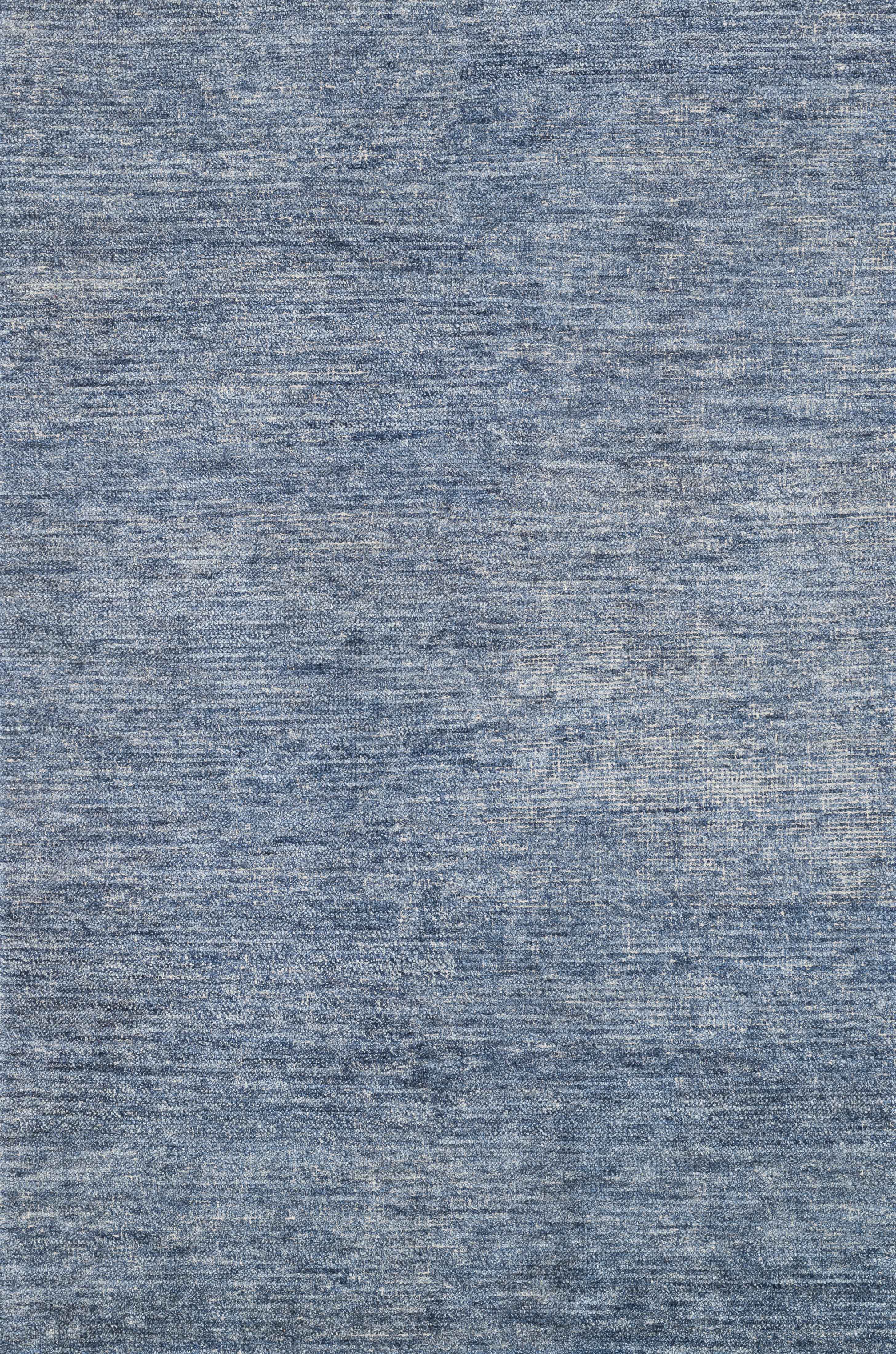 Serena SG-01 Denim hand-knotted blue area rug with tonal variegation and soft sheen