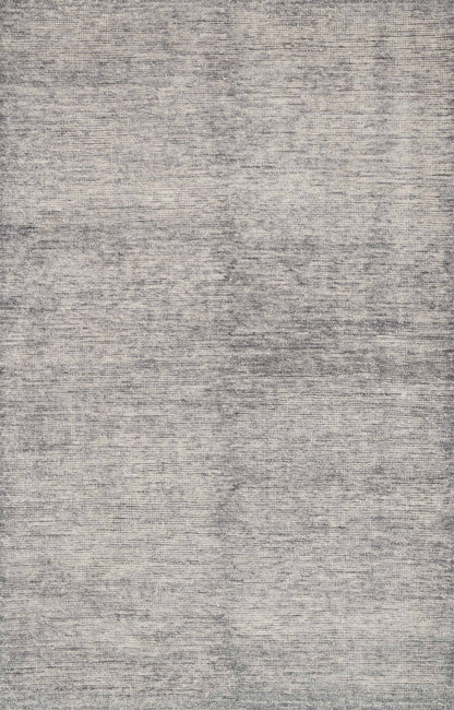 Serena SG-01 Grey hand-knotted neutral area rug with tonal grey variegation and sheen