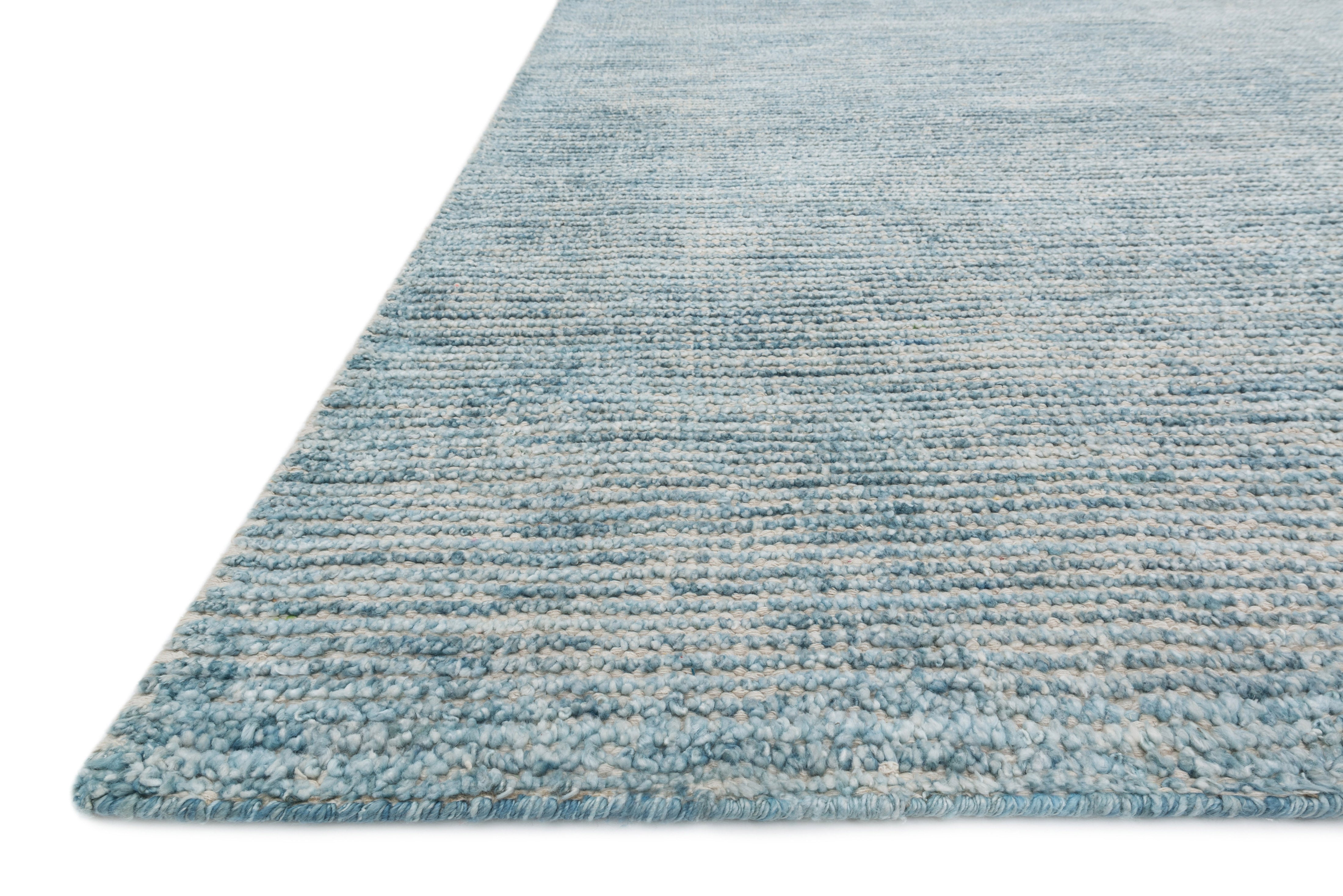 Serena SG-01 Lt. Blue hand-knotted area rug in pale blue with tonal variegation and sheen