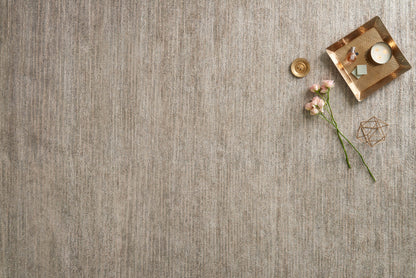 Serena SG-01 Smoke hand-knotted area rug in smoky grey with tonal variegation and subtle sheen