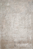 Sienne SIE-01 Ivory/Pebble area rug with subtle distressed motif, neutral palette, silky sheen