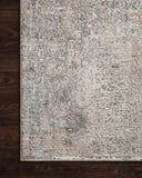 Sienne SIE-01 Ivory/Pebble area rug with subtle distressed motif, neutral palette, silky sheen