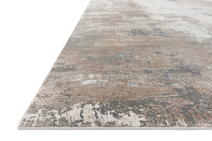 Sienne SIE-03 Ivory/Sand area rug with softly distressed pattern, warm neutral tones, light sheen