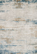Sienne SIE-05 Ivory/Azure area rug with subtle distressed pattern, ivory base with azure, blue tones
