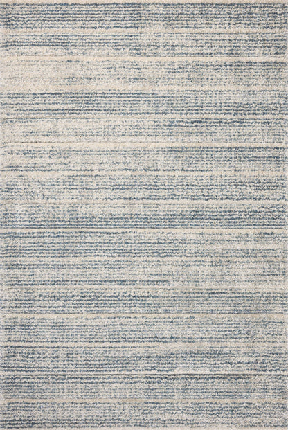 SILAS SLA-03 Oatmeal/Blue geometric area rug with faded pattern and blue accents
