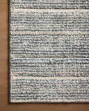 SILAS SLA-03 Oatmeal/Blue geometric area rug with faded pattern and blue accents