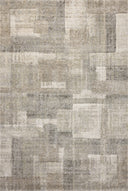 SILAS SLA-06 Natural/Pebble geometric area rug in light neutral tones with subtle fading
