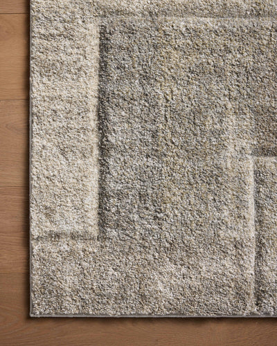 SILAS SLA-06 Natural/Pebble geometric area rug in light neutral tones with subtle fading