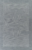 Simba SIM-3 Blue Area Rug, hand-tufted New Zealand wool with bold abstract motifs