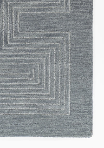 Simba SIM-3 Blue Area Rug, hand-tufted New Zealand wool with bold abstract motifs