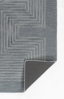 Simba SIM-3 Blue Area Rug, hand-tufted New Zealand wool with bold abstract motifs