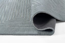 Simba SIM-3 Blue Area Rug, hand-tufted New Zealand wool with bold abstract motifs