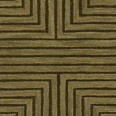 Simba SIM-3 Green Area Rug, premium New Zealand wool with graphic abstract design
