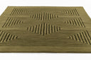 Simba SIM-3 Green Area Rug, premium New Zealand wool with graphic abstract design