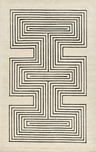 Momeni Simba SIM-3 White Hand Tufted Area Rug