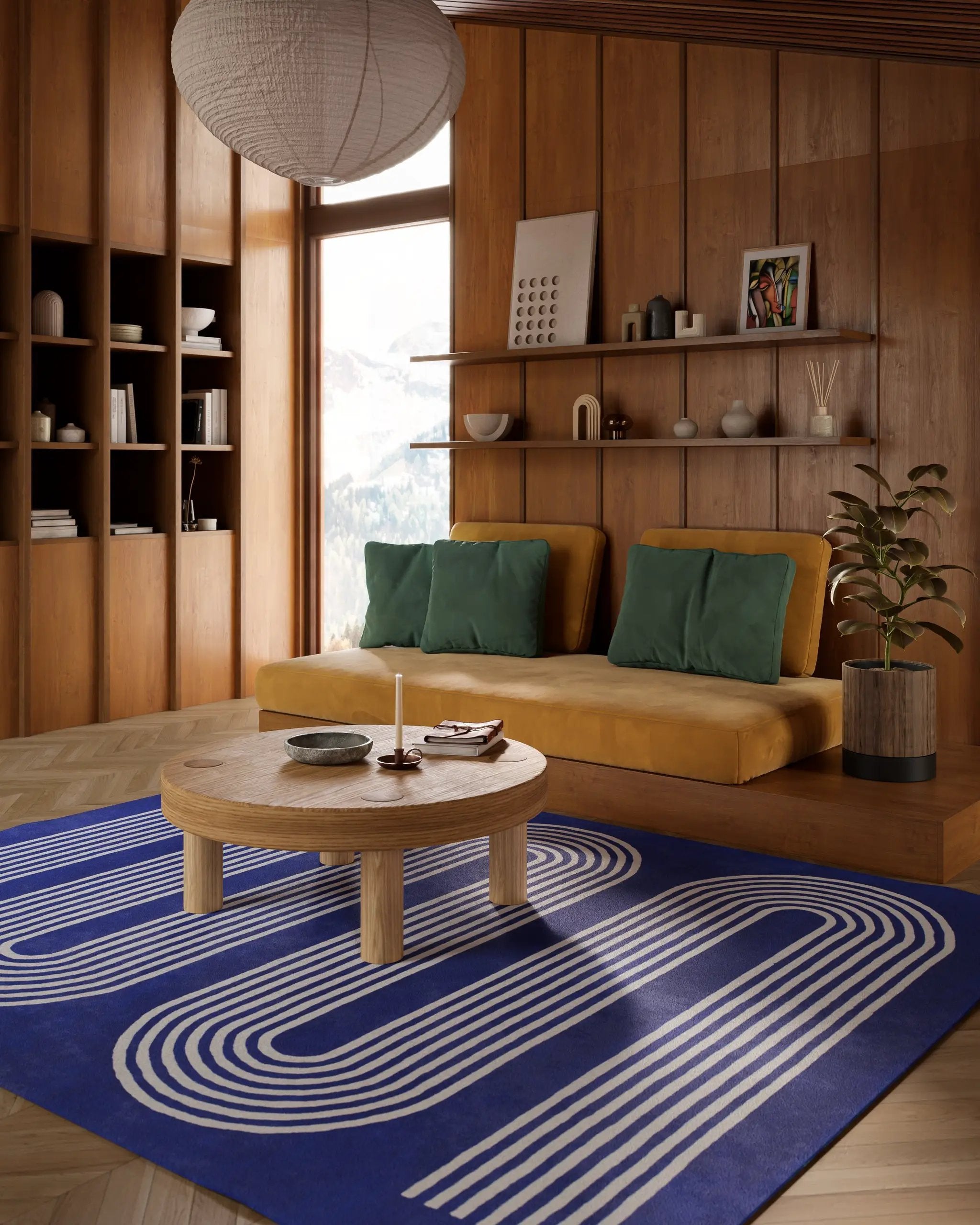 Simba SIM-12 Cobalt Area Rug by Momeni