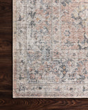 Skye SKY-01 Blush / Grey Area Rug, soft distressed vintage medallion pattern in blush and grey