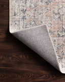 Skye SKY-01 Blush / Grey Area Rug, soft distressed vintage medallion pattern in blush and grey